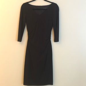 David Meister 3/4 sleeve black dress
